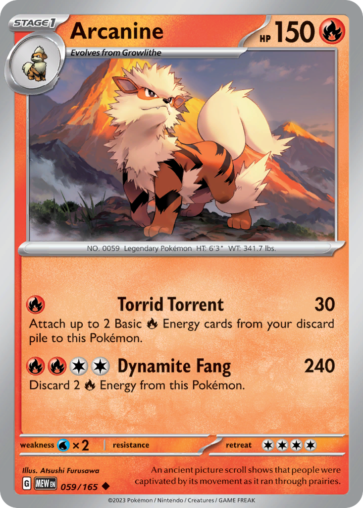 Arcanine - 059/165 -SV: Scarlet & Violet 151 (MEW)