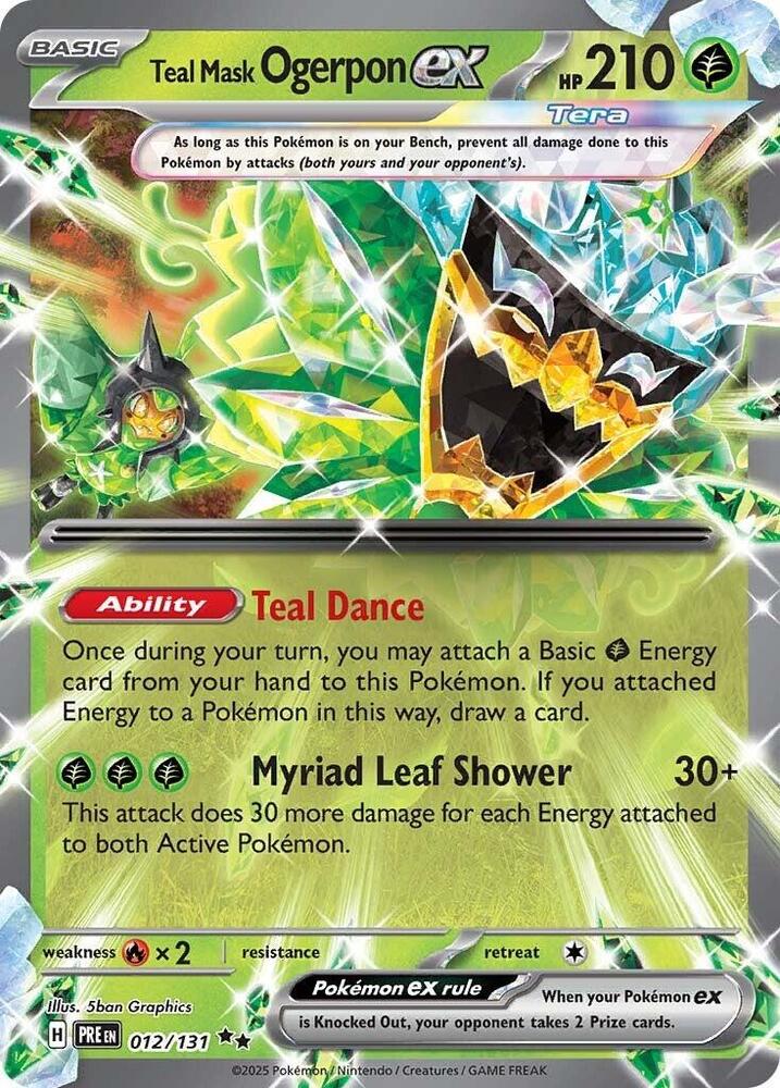 Teal Mask Ogerpon ex - 012/131 - SV: Prismatic Evolutions (PRE)