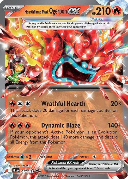 Hearthflame Mask Ogerpon ex - 017/131 - SV: Prismatic Evolutions