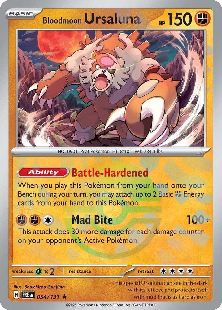 Bloodmoon Ursaluna - 054/131 - SV: Prismatic Evolutions (PRE) (Poke Ball Pattern)