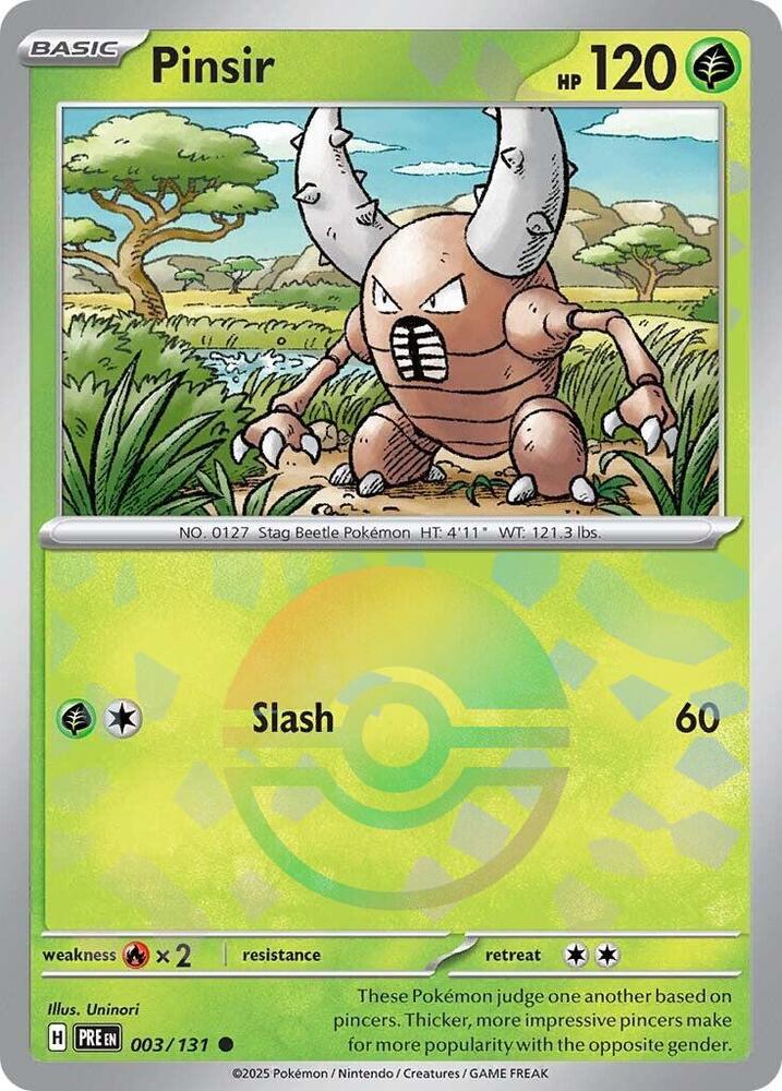 Pinsir - 003/131 - SV: Prismatic Evolutions (Poke Ball Pattern)