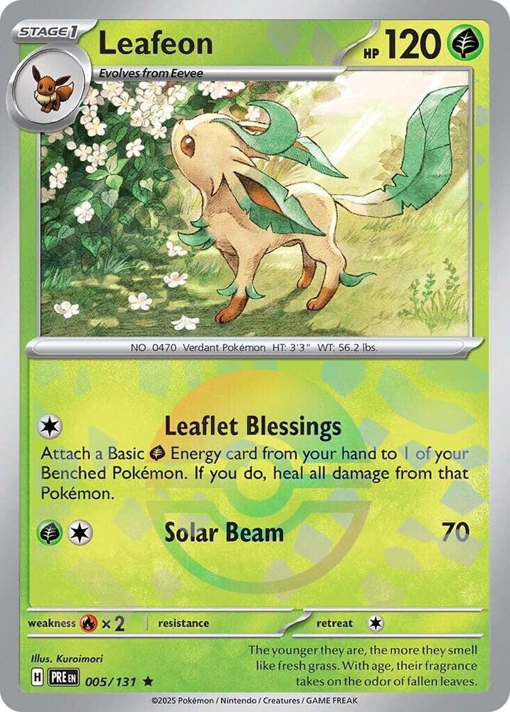 Leafeon - 005/131 - SV: Prismatic Evolutions (Poke Ball Pattern)