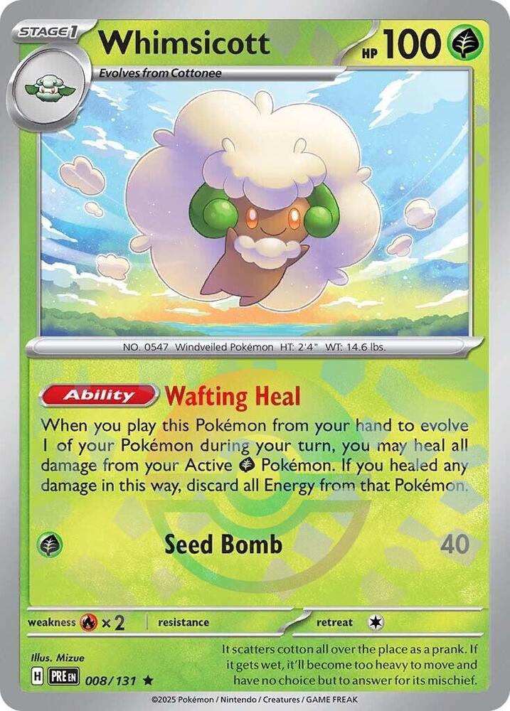 Whimsicott - 008/131  - SV: Prismatic Evolutions  (Poke Ball Pattern)