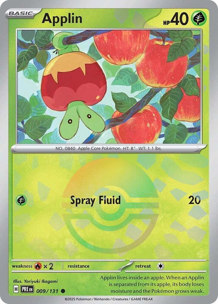 Applin - 009/131 - SV: Prismatic Evolutions (Poke Ball Pattern) Texture Error