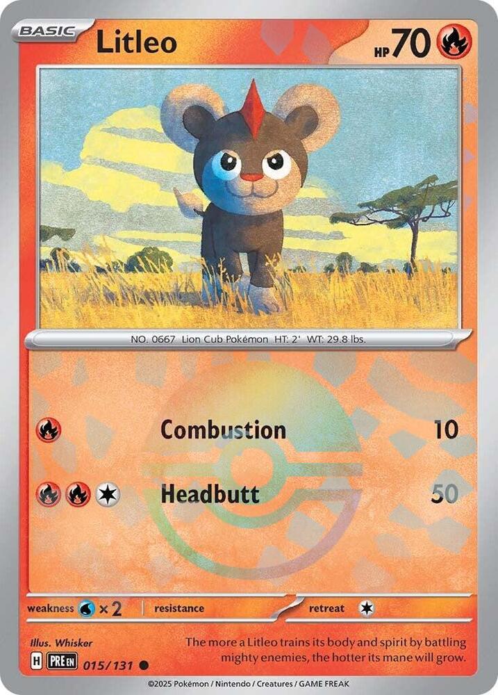 Litleo - 015/131 - SV: Prismatic Evolutions (Poke Ball Pattern)