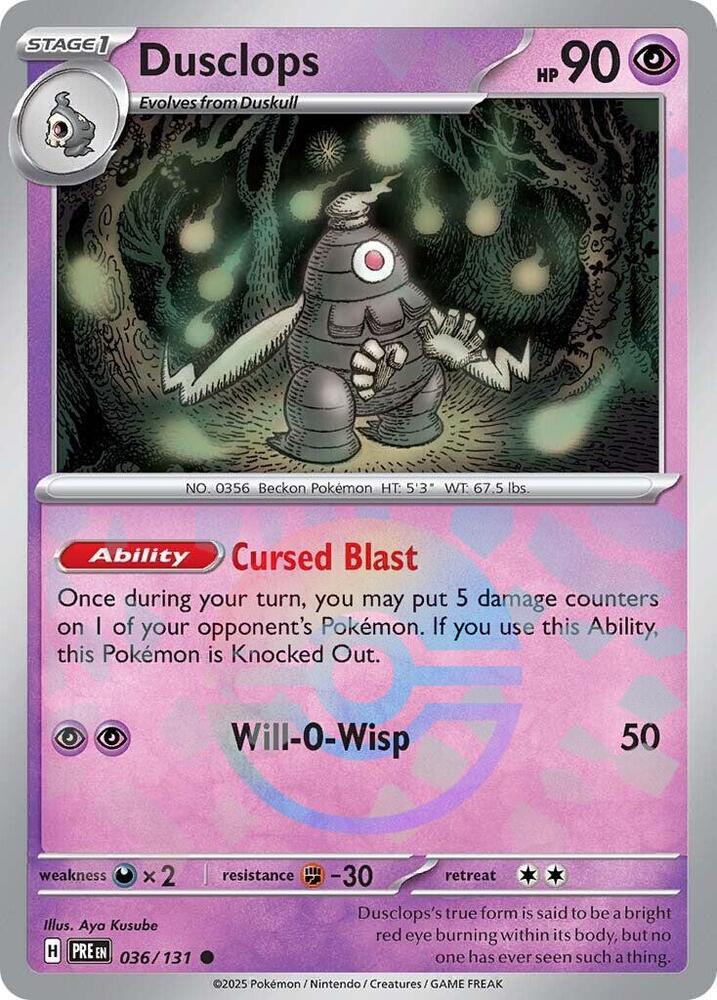 Dusclops - 036/131 - SV: Prismatic Evolutions (Poke Ball Pattern)