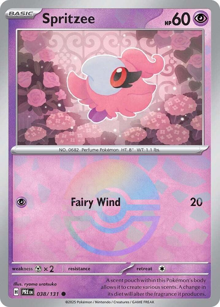 Spritzee - 038/131 - SV: Prismatic Evolutions (Poke Ball Pattern)