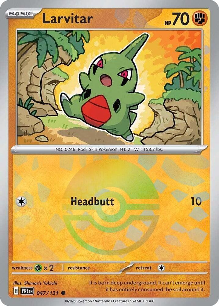 Larvitar - 047/131 - SV: Prismatic Evolutions (Poke Ball Pattern)
