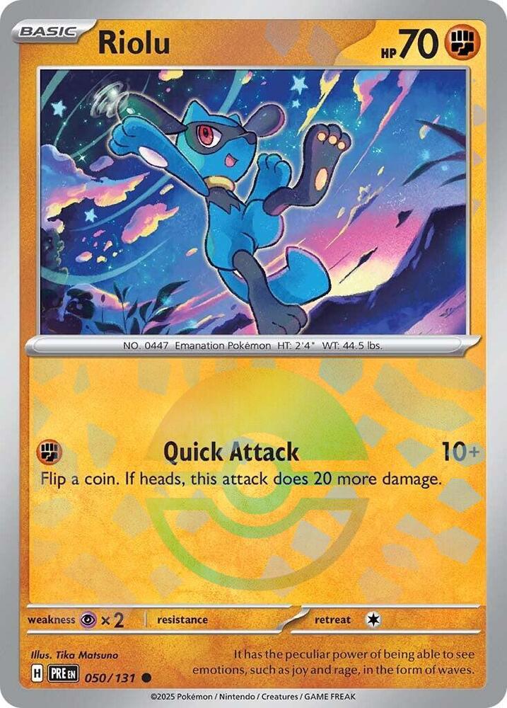 Riolu - 050/131 - SV: Prismatic Evolutions (Poke Ball Pattern)