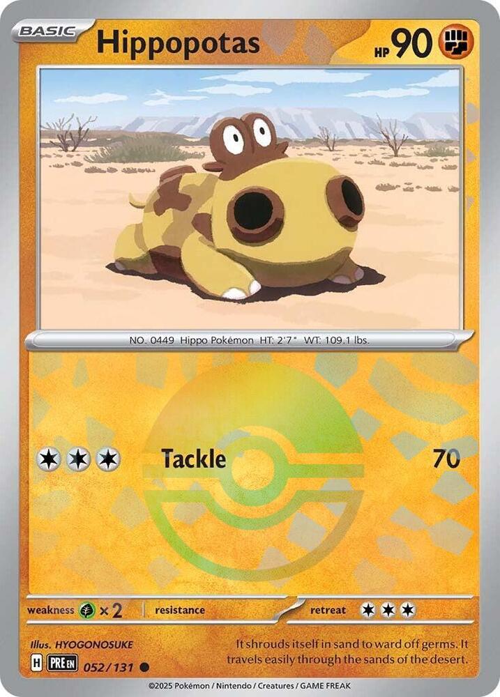 Hippopotas - (Poke Ball Pattern) -052/131 - SV: Prismatic Evolutions (PRE)