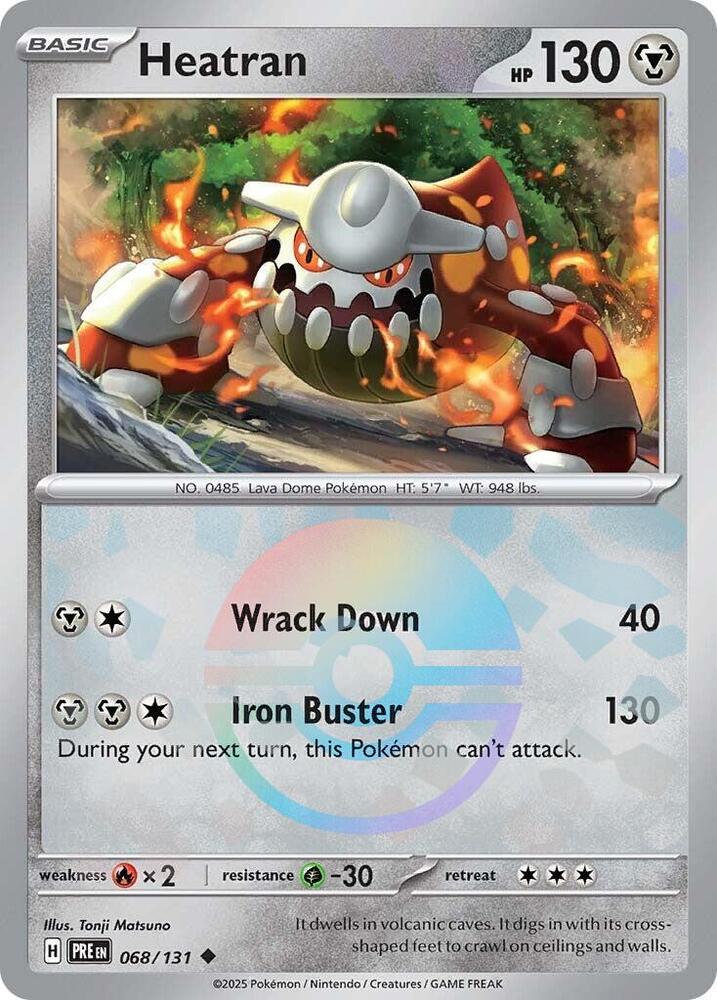Heatran - 068/131 - SV: Prismatic Evolutions (Poke Ball Pattern)