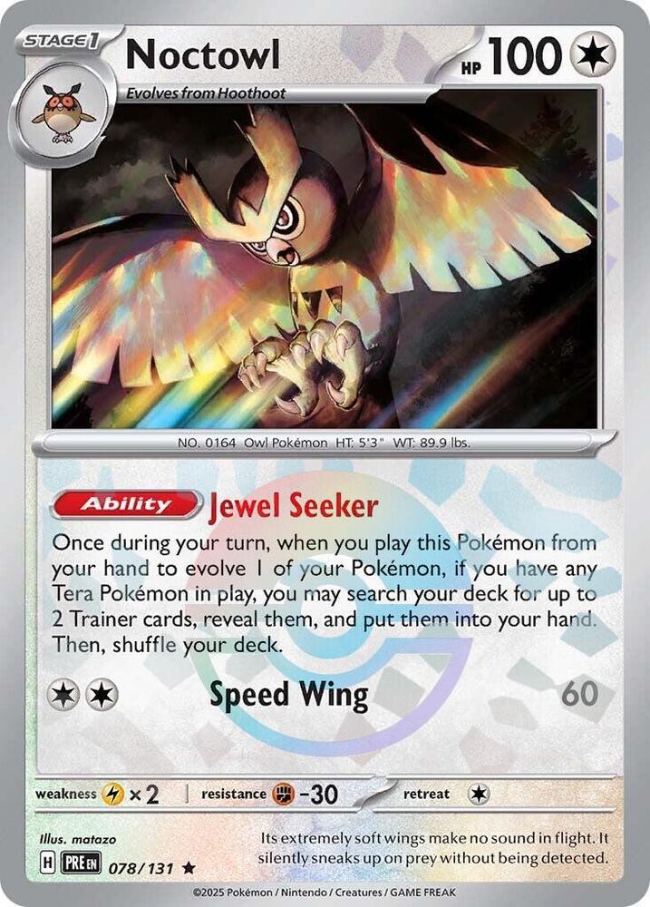 Noctowl - 078/131 - SV: Prismatic Evolutions (Poke Ball Pattern)
