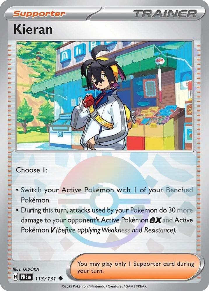 Kieran - 113/131 - SV: Prismatic Evolutions (PRE) (Poke Ball Pattern)