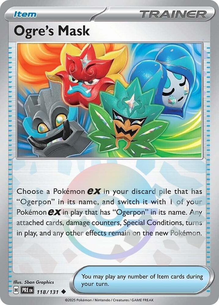 Ogre's Mask - 118/131 - SV: Prismatic Evolutions (PRE) (Poke Ball Pattern)