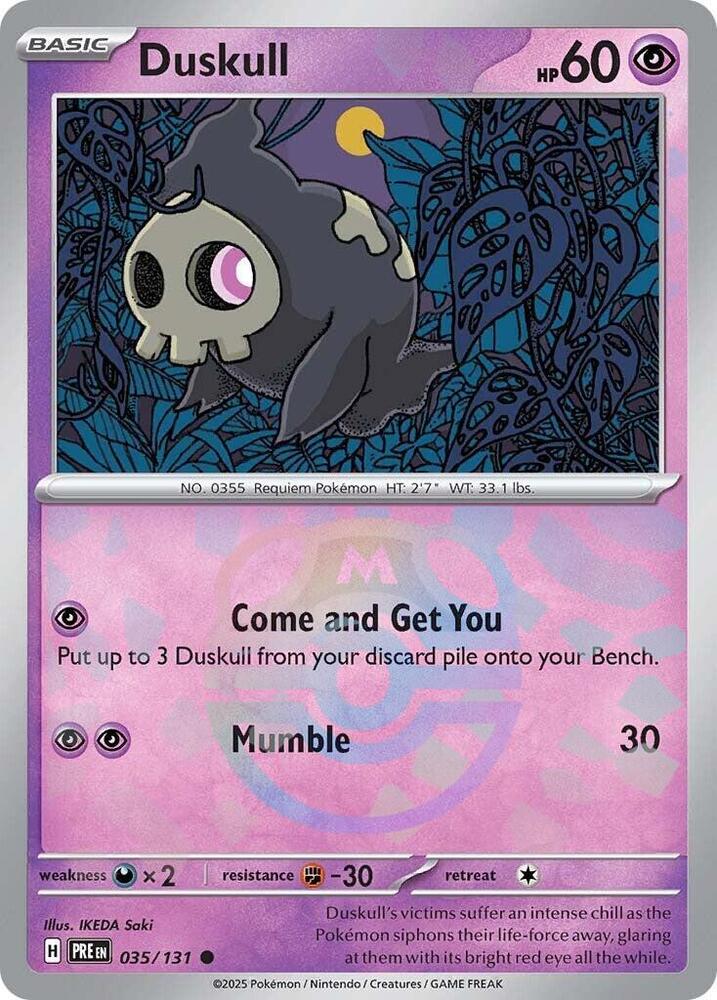 Duskull - 035/131 -  Prismatic Evolutions (Master Ball Pattern)