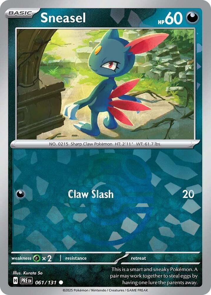 Sneasel - 061/131 - SV: Prismatic Evolutions (Master Ball Pattern)