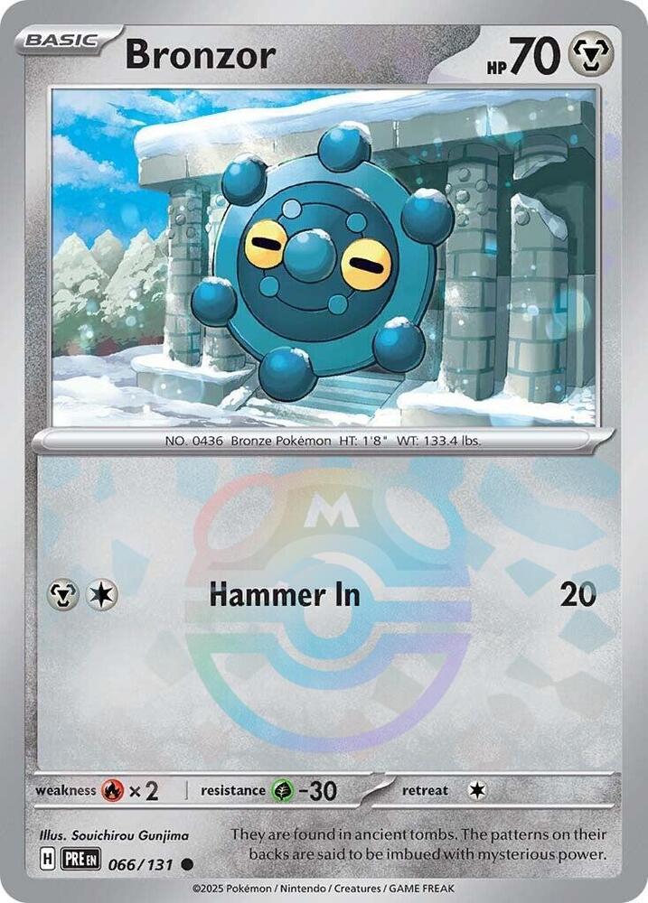 Bronzor - 066/131 - SV: Prismatic Evolutions (Master Ball Pattern)