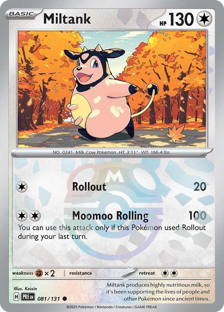 Miltank - 001/131 - SV: Prismatic Evolutions (Master Ball Pattern)