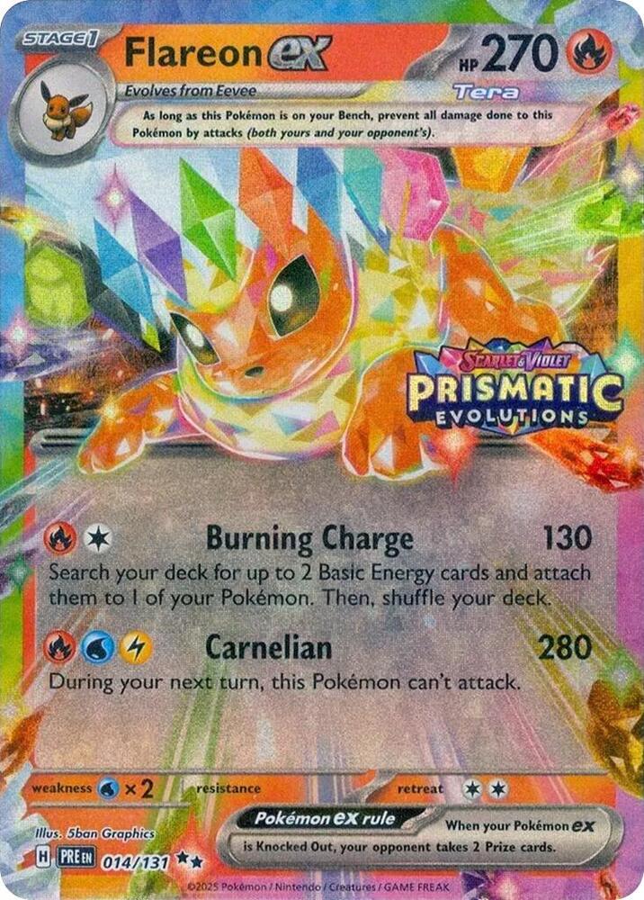 Flareon ex - 014/131 - Prismatic Evolutions Stamp