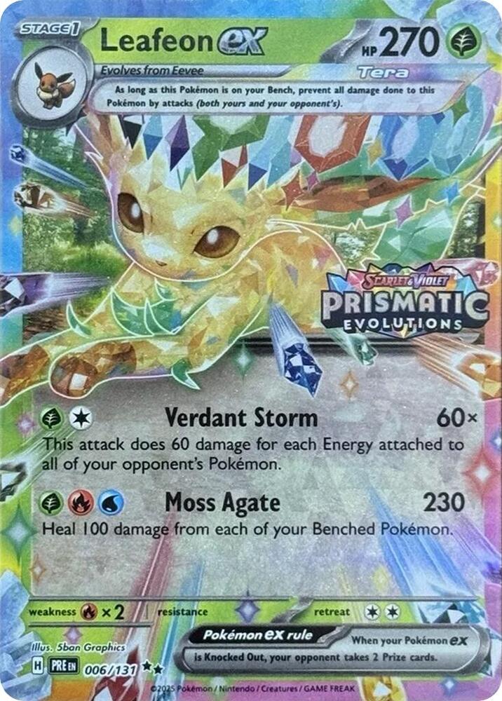 Leafeon ex - 006/131 - Prismatic Evolutions Stamp