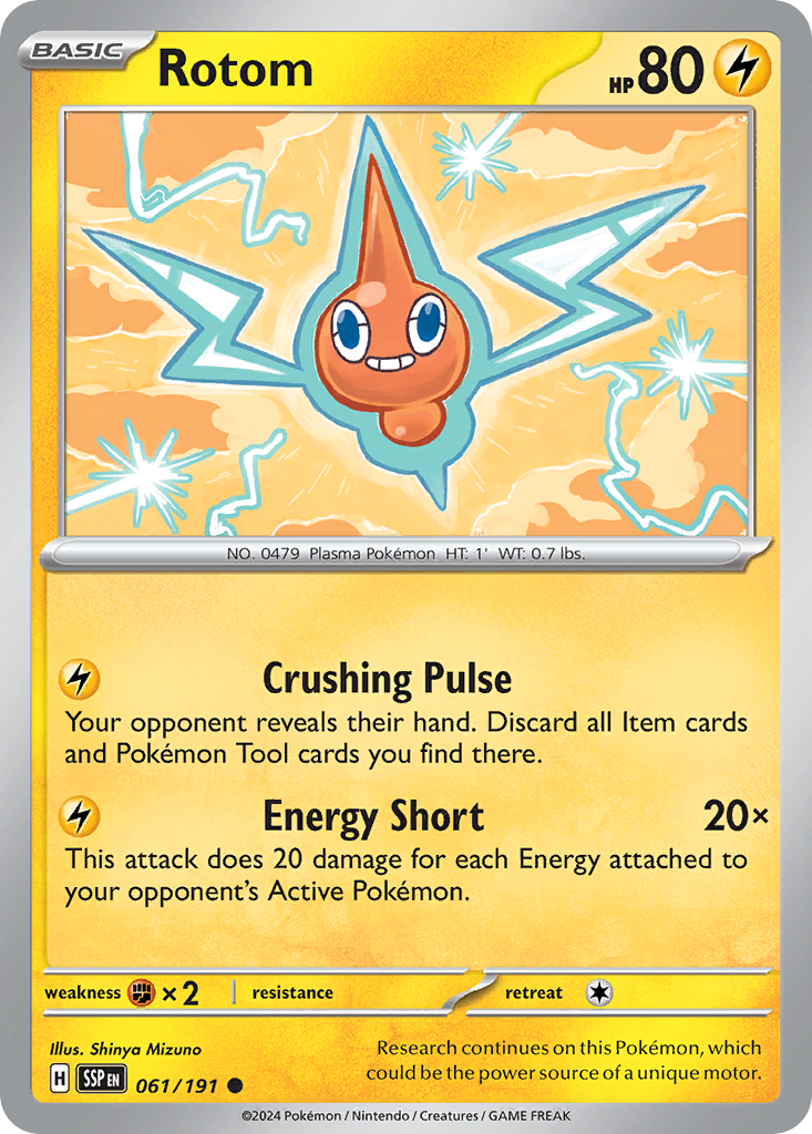 Rotom- 061/191 - Surging Sparks (Reverse Holo)