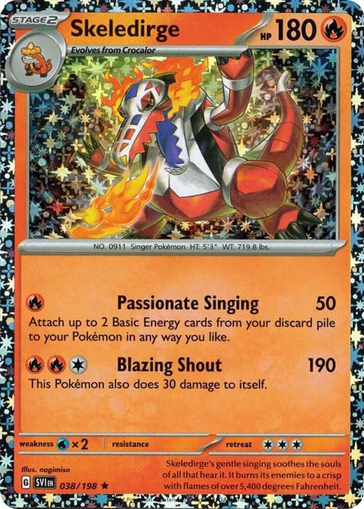 Skeledirge - 038/198 - Scarlet & Violet (sv01) (Sparkle Holo)