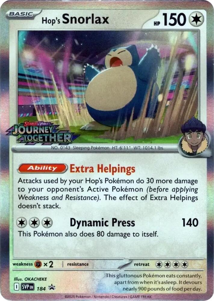 Hop's Snorlax - 184 - SV: Scarlet & Violet Promo