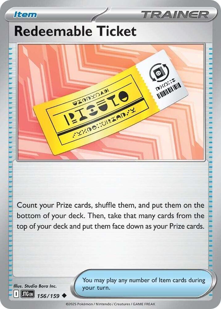 Redeemable Ticket - 156/159 - SV09: Journey Together