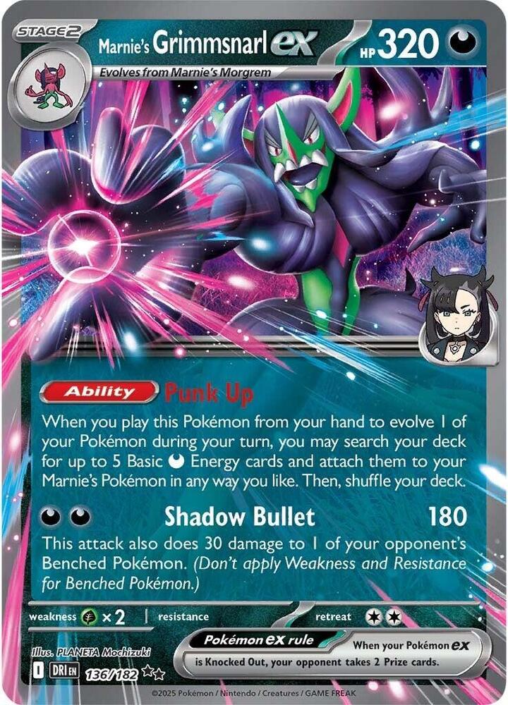 Marnie's Grimmsnarl ex - 136/182 - SV10: Destined Rivals