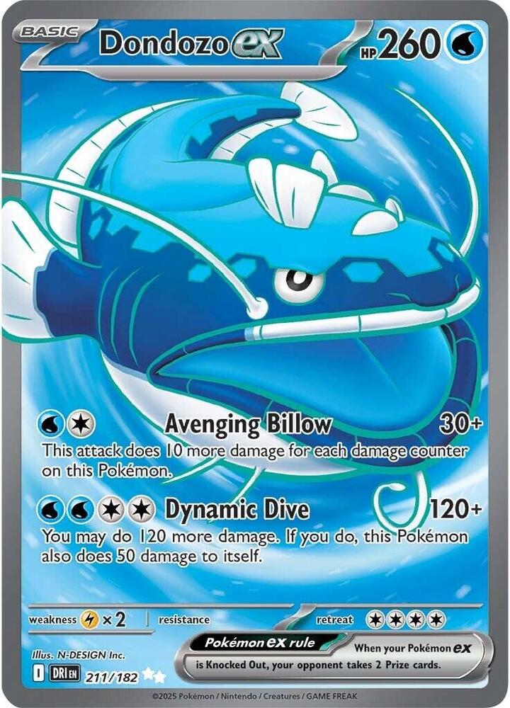 Dondozo ex - 211/182 - Destined Rivals