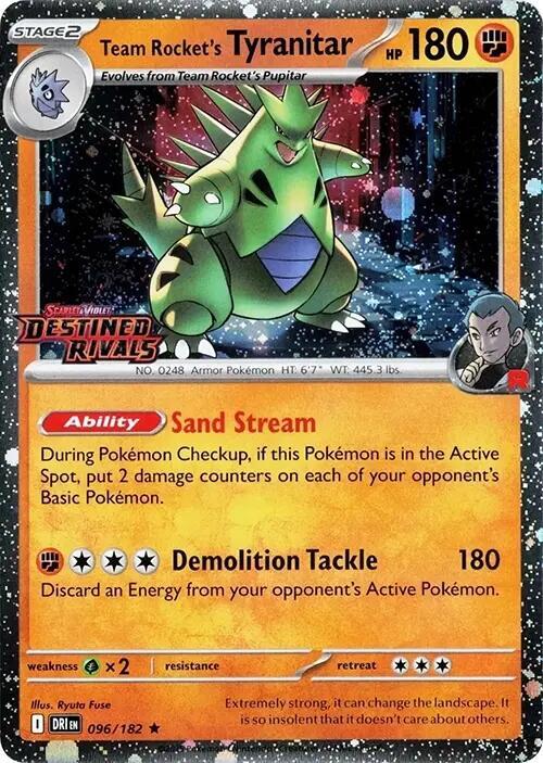 Team Rocket's Tyranitar - 096/182 (Prerelease) - SV: Scarlet & Violet Promo Sealed