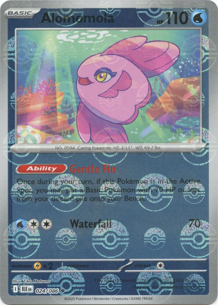 Alomomola - 024/086 - Black Bolt (Poke Ball Pattern)