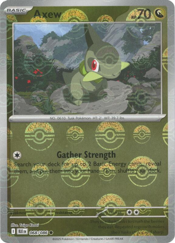 Axew - 068/086 - Black Bolt (Poke Ball Pattern)