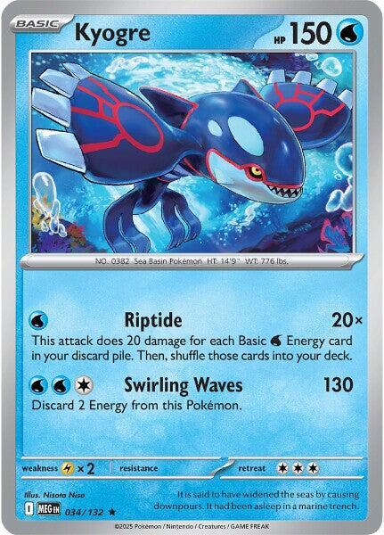 Kyogre  - 034/132  - Mega Evolution (Holo)