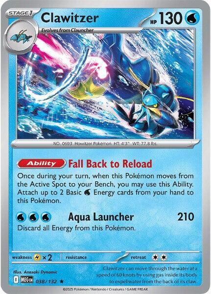 Clawitzer  - 038/132  - Mega Evolution (Holo)