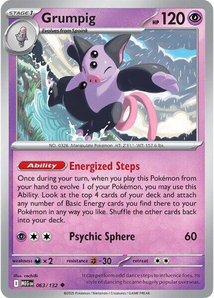 Grumpig  - 063/132  - Mega Evolution(Reverse Holo)