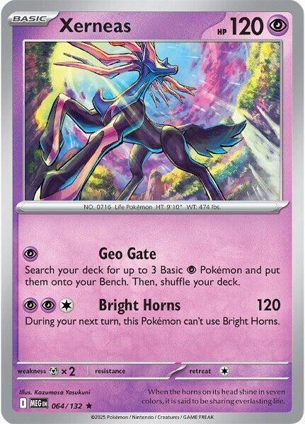 Xerneas  - 064/132  - Mega Evolution(Reverse Holo)
