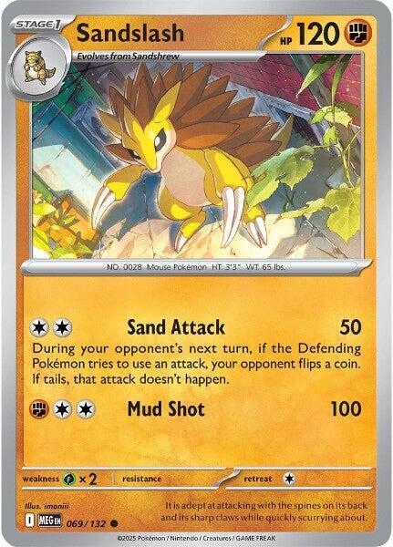 Sandslash  - 069/132  - Mega Evolution(Reverse Holo)