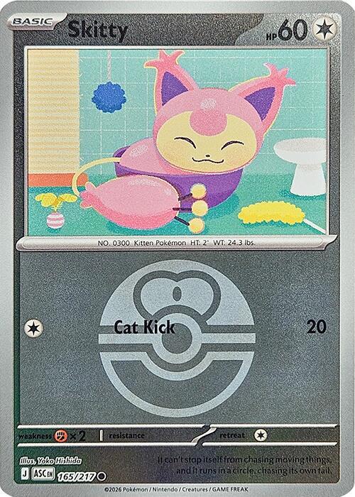 Skitty - 165/217 - (Love Ball) - ME: Ascended Heroes (ASC)