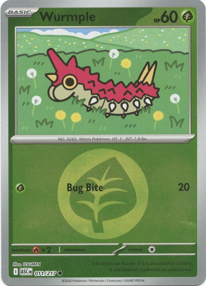 Wurmple - 011/217 (Energy Symbol Pattern) - ME: Ascended Heroes (ASC)