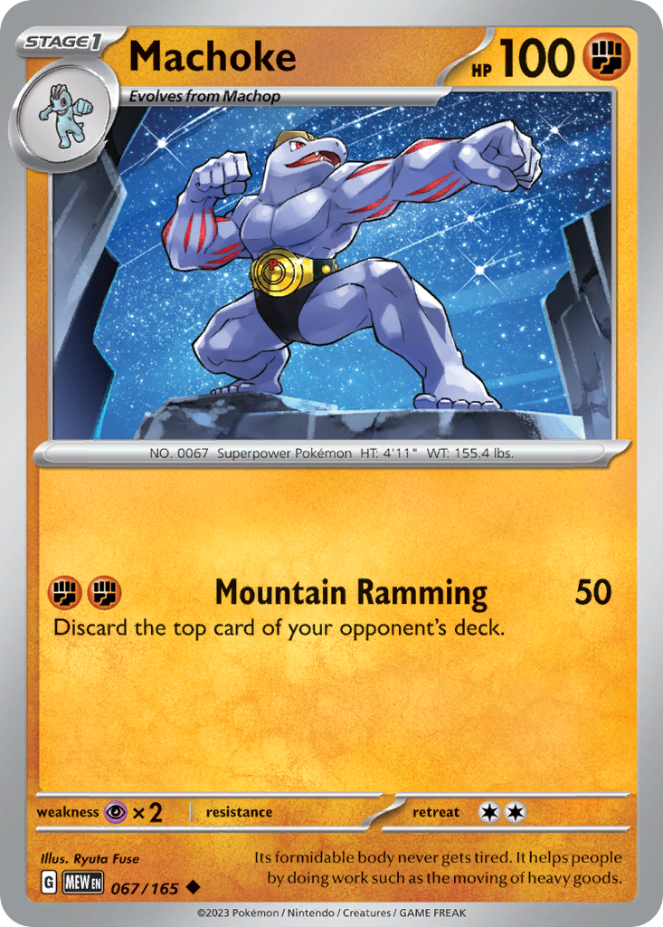 Machoke - 067/165 -SV: Scarlet & Violet 151 (MEW) (Reverse Holo)
