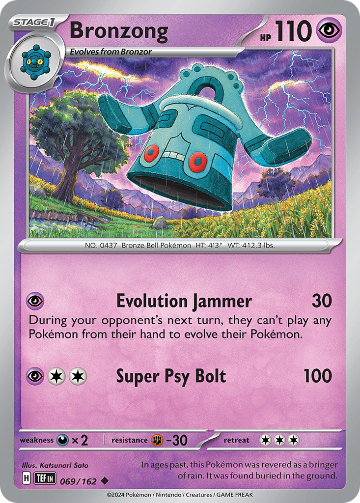Bronzong - 069/162 - Temporal Forces (Reverse Holo)