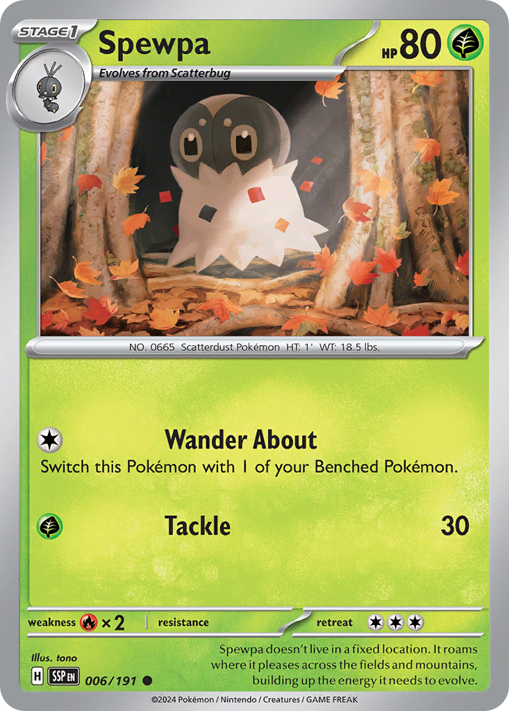 Spewpa- 006/191 - Surging Sparks (Reverse Holo)