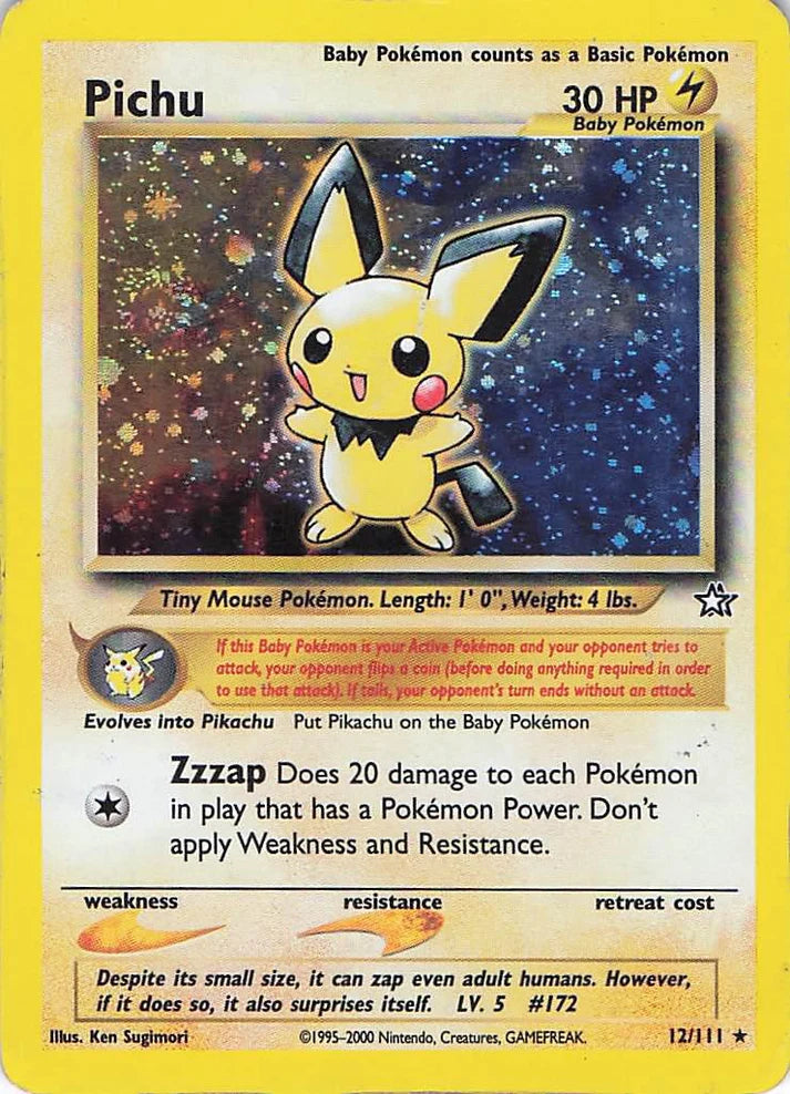 Pichu - 12/111 - Neo Genesis (Damaged)