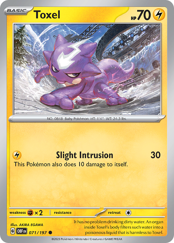 Toxel - 071/197 - Obsidian Flames (Reverse Holo)