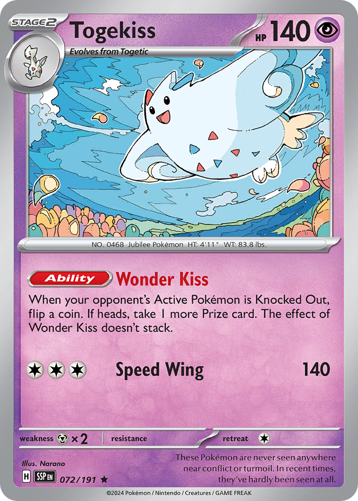 Togekiss- 072/191 - Surging Sparks (Reverse Holo)