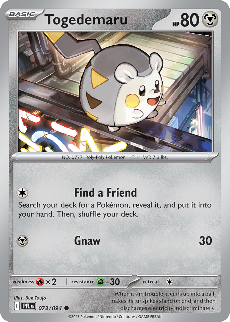 Togedemaru - 073/094 - Phantasmal Flames (Reverse Holo)