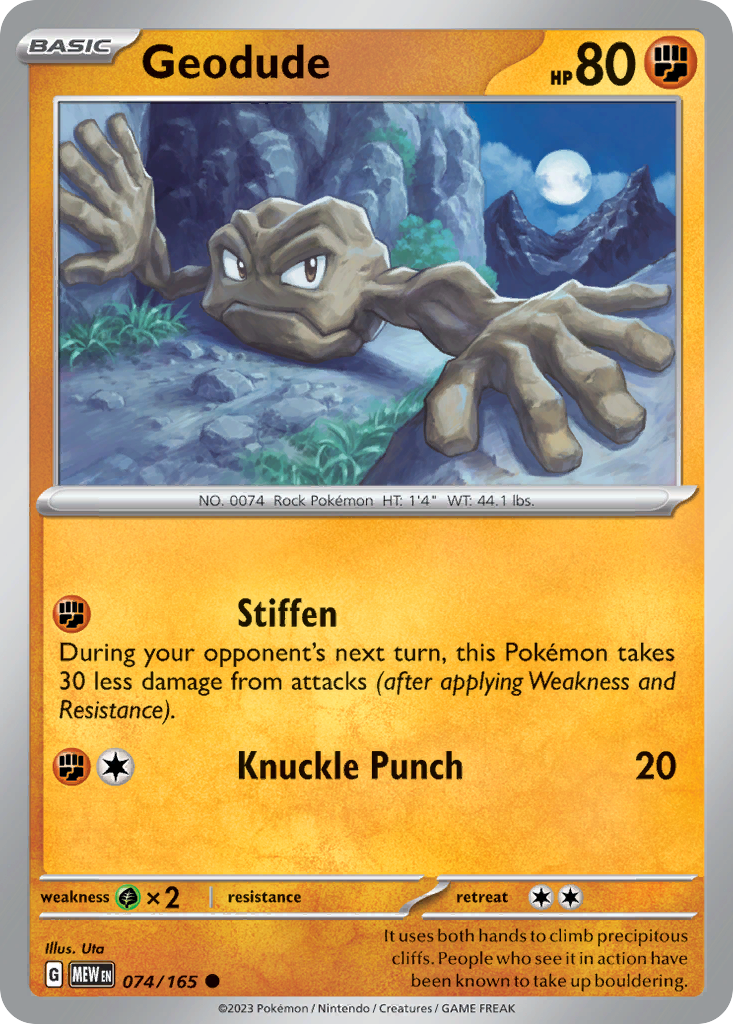 Geodude - 074/165 -SV: Scarlet & Violet 151 (MEW)