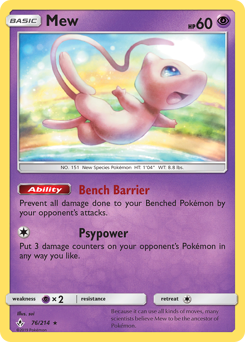 Mew - 076/214 - SM: Unbroken Bonds (UNB)- Reverse Holo