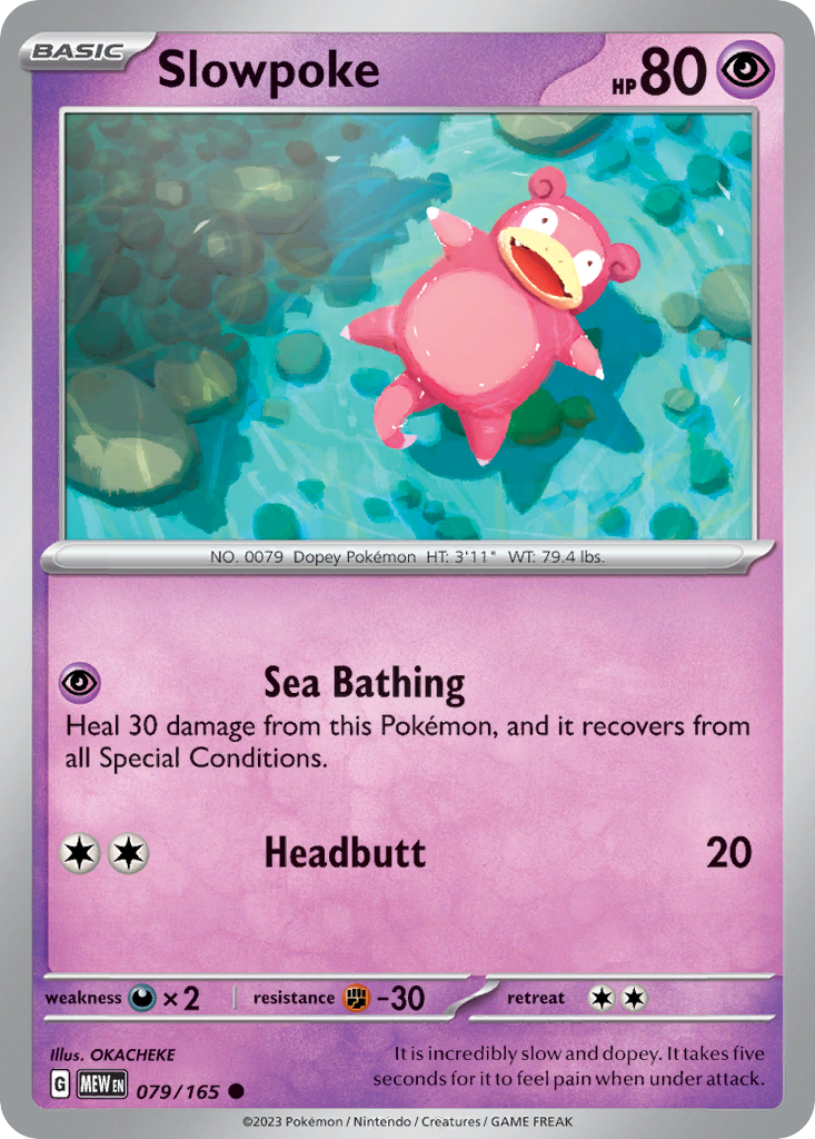 Slowpoke - 079/165 -SV: Scarlet & Violet 151 (MEW) (Reverse Holo)